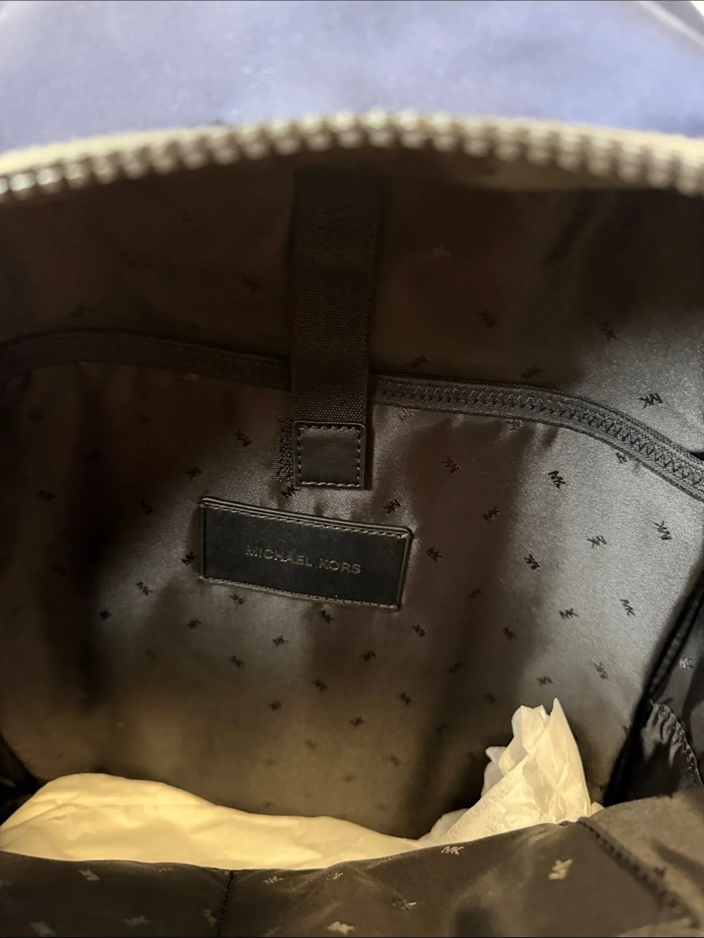 Michael Kors Navy and Black Compact Nylon Backpack